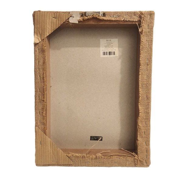 Have Yourself A Merry Little Christmas Burlap Wood Rustic Tabletop Sign 12" X 16 - Picture 9 of 12